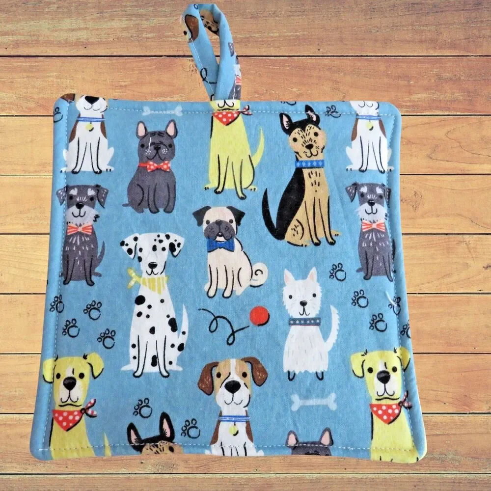 Handmade Potholder, Dogs